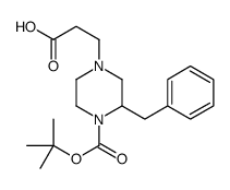 3-[3-benzyl-4-[(2-methylpropan-2-yl)oxycarbonyl]piperazin-1-yl]propanoic acid Structure