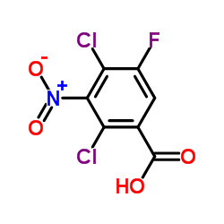 2,4-Dichloro-5-fluoro-3-nitrobenzoic acid structure