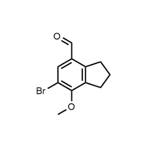 6-Bromo-7-methoxy-2,3-dihydro-1H-indene-4-carbaldehyde Structure