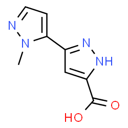 2'-Methyl-1H,2'H-3,3'-bipyrazole-5-carboxylic acid结构式