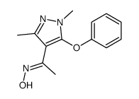 N-[1-(1,3-dimethyl-5-phenoxypyrazol-4-yl)ethylidene]hydroxylamine Structure