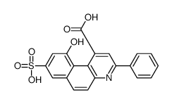 10-hydroxy-3-phenyl-8-sulfobenzo[f]quinoline-1-carboxylic acid Structure