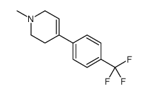 1-methyl-4-[4-(trifluoromethyl)phenyl]-3,6-dihydro-2H-pyridine结构式