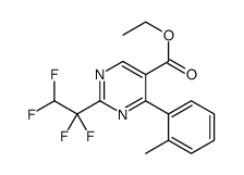 Ethyl 4-(2-methylphenyl)-2-(1,1,2,2-tetrafluoroethyl)-5-pyrimidin ecarboxylate Structure