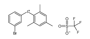 (3-bromophenyl)-(2,4,6-trimethylphenyl)iodanium,trifluoromethanesulfonate structure