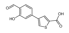 4-(4-formyl-3-hydroxyphenyl)thiophene-2-carboxylic acid结构式