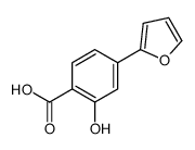 4-(furan-2-yl)-2-hydroxybenzoic acid Structure