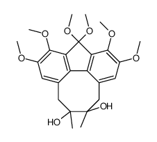 1,2,3,10,11,12-hexamethoxy-6,7-dihydroxy-6,7-dimethyldibenzocyclooctadiene结构式