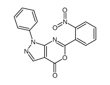 6-(2-nitrophenyl)-1-phenylpyrazolo[3,4-d][1,3]oxazin-4-one Structure