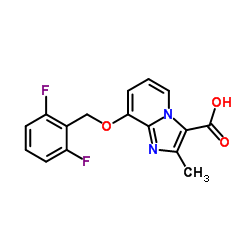 8-(2,6-Difluoro-benzyloxy)-2-Methyl-imidazo[1,2-a]pyridine-3-carboxylic acid structure