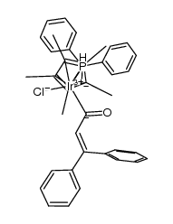 [IrCp*Cl{C(O)CH=CPh2}(PPh2Me)] Structure