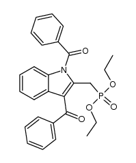 diethyl [2-(1,3-dibenzoylindoly)methyl]phosphonate Structure