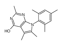 7-Mesityl-2,5,6-trimethyl-1,7-dihydro-4H-pyrrolo[2,3-d]pyrimidin- 4-one Structure