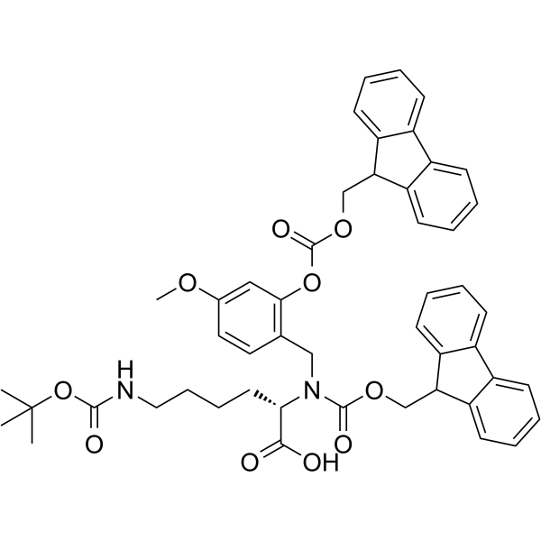 FMOC-(FMOCHMB)LYS(BOC)-OH Structure