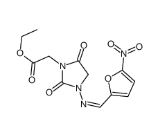 3-[(5-Nitrofurfurylidene)amino]-2,5-dioxo-1-imidazolidineacetic acid ethyl ester structure