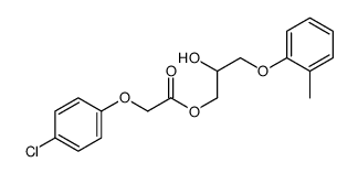 (p-Chlorophenoxy)acetic acid 2-hydroxy-3-(o-tolyloxy)propyl ester结构式