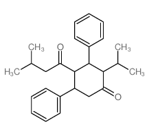 4-(3-methylbutanoyl)-3,5-diphenyl-2-propan-2-ylcyclohexan-1-one Structure