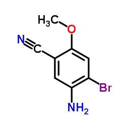 5-Amino-4-bromo-2-methoxybenzonitrile structure