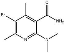 5-bromo-2-(dimethylamino)-4,6-dimethylpyridine-3-carboxamide Structure