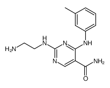 2-(2-aminoethylamino)-4-(3-methylanilino)pyrimidine-5-carboxamide Structure