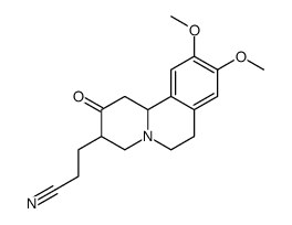 3-(9,10-dimethoxy-2-oxo-1,3,4,6,7,11b-hexahydrobenzo[a]quinolizin-3-yl)propanenitrile结构式