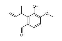 3-hydroxy-4-methoxy-2-(1-methylprop-2-enyl)benzaldehyde Structure