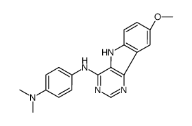 1-N-(8-methoxy-5H-pyrimido[5,4-b]indol-4-yl)-4-N,4-N-dimethylbenzene-1,4-diamine Structure