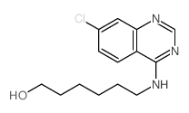 6-[(7-chloroquinazolin-4-yl)amino]hexan-1-ol结构式