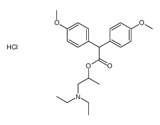 2-[2,2-bis(4-methoxyphenyl)acetyl]oxypropyl-diethylazanium,chloride Structure