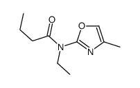 N-ethyl-N-(4-methyl-1,3-oxazol-2-yl)butanamide结构式