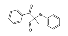 2-Methyl-3-oxo-3-phenyl-2-phenylselanyl-propionaldehyde结构式