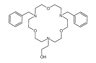 2-(10,16-Dibenzyl-1,7,13-trioxa-4,10,16-triaza-cyclooctadec-4-yl)-ethanol Structure