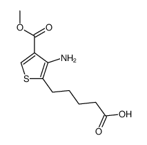 5-(3-amino-4-methoxycarbonylthiophen-2-yl)pentanoic acid结构式