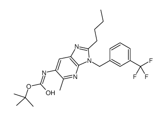 Carbamic acid, [2-butyl-5-methyl-3-[[3-(trifluoromethyl)phenyl]methyl]-3H-imidazo[4,5-b]pyridin-6-yl]-, 1,1-dimethylethyl ester (9CI) structure