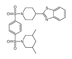 Piperidine, 1-[[4-[[4-(2-benzothiazolyl)-1-piperidinyl]sulfonyl]phenyl]sulfonyl]-3,5-dimethyl- (9CI)结构式