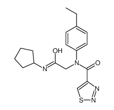 1,2,3-Thiadiazole-4-carboxamide,N-[2-(cyclopentylamino)-2-oxoethyl]-N-(4-ethylphenyl)-(9CI)结构式