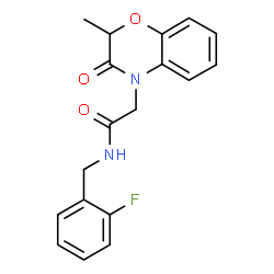 4H-1,4-Benzoxazine-4-acetamide,N-[(2-fluorophenyl)methyl]-2,3-dihydro-2-methyl-3-oxo-(9CI) Structure