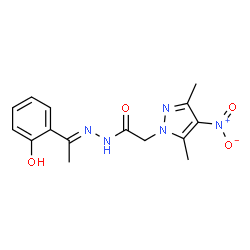 1H-Pyrazole-1-aceticacid,3,5-dimethyl-4-nitro-,[1-(2-hydroxyphenyl)ethylidene]hydrazide(9CI)结构式