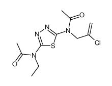 N-[5-(Acetyl-ethyl-amino)-[1,3,4]thiadiazol-2-yl]-N-(2-chloro-allyl)-acetamide Structure