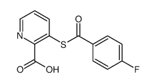 3-(4-fluorobenzoyl)sulfanylpyridine-2-carboxylic acid Structure