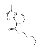 N-(3-methyl-1,2,4-oxadiazol-5-yl)-N-prop-2-enylheptanamide结构式