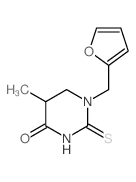 4(1H)-Pyrimidinone,1-(2-furanylmethyl)tetrahydro-5-methyl-2-thioxo- structure