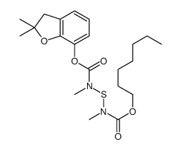 heptyl N-[(2,2-dimethyl-3H-1-benzofuran-7-yl)oxycarbonyl-methylamino]sulfanyl-N-methylcarbamate结构式