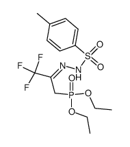 diethyl (3,3,3-trifluoro-2-(2-tosylhydrazono)propyl)phosphonate结构式