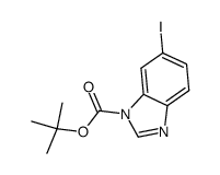 6-iodo-benzoimidazole-1-carboxylic acid tert-butyl ester结构式