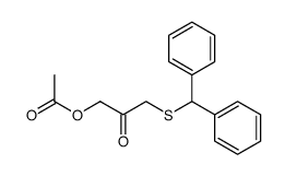 1-acetoxy-3-benzhydrylthio-2-propanone Structure