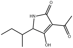 2H-Pyrrol-2-one, 3-acetyl-1,5-dihydro-4-hydroxy-5-(1-methylpropyl)- Structure