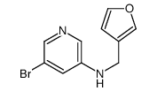 5-bromo-N-(furan-3-ylmethyl)pyridin-3-amine结构式