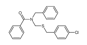 p-chlorobenzyl (N-benzylbenzamido)methyl sulfide结构式