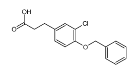 3-(3-chloro-4-phenylmethoxyphenyl)propanoic acid结构式